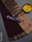 Bengal soft cotton saree deep wine shade and blue with plain body and zari woven border