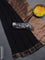 Bengal soft cotton saree black and bluish grey with plain body and zari woven border