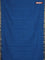 Bengal soft cotton saree peacock blue and blue with plain body and zari woven border