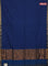 Bengal soft cotton saree peacock blue and maroon with plain body and zari woven border