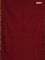 Bengal soft cotton saree maroon and cs blue with plain body and zari woven border