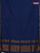 Bengal soft cotton saree peacock blue and maroon with plain body and zari woven border