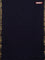 Bengal soft cotton saree deep navy blue and maroon with plain body and zari woven border