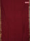 Bengal soft cotton saree maroon and blue with plain body and zari woven border