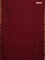 Bengal soft cotton saree maroon and mustard yellow with plain body and zari woven border