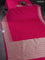 Banarasi semi mushru silk saree pink with allover self emboss & zari buttas and zari woven border