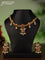 Antique attigai necklace with kemp stones and pearl & golden beads hanging