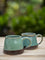 Turquoise Fall Hand-Thrown Dimpled Ceramic Tea Pot Set