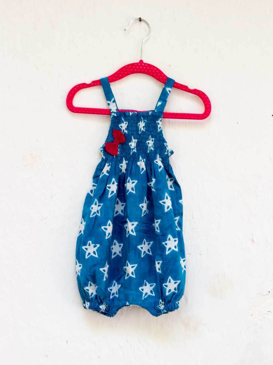 Twinkle Star Organic Cotton Block Printed Romper