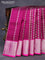 Venkatagiri silk saree dark magenta and pink with allover silver zari weaves and silver zari woven border