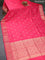 Banarasi katan silk saree pink with zari woven buttas and zari woven border