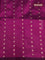 Banarasi katan silk saree dark magenta pink with zari woven buttas in borderless style