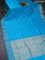 Banarasi katan silk saree blue with zari woven buttas and zari woven border