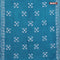 Batik cotton saree teal blue with allover sequin work & batik butta prints and printed lace work border