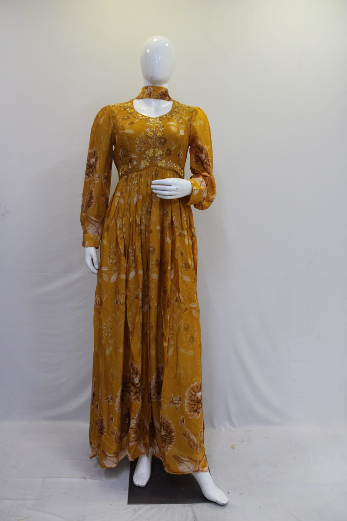 Yellow Frock With Floral Print