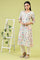 White Chintz Floral Printed Rayon Straight Kurta with Sequins