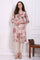 Beige Floral Printed Chanderi Straight Kurta