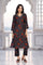 Black Floral Embroidered Straight Crape Kurta