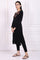 Black Embroidered Straight Acrylic Winter Kurta