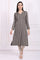 Beige Geometric A-Line Acrylic Winter Kurta