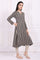 Beige Geometric A-Line Acrylic Winter Kurta