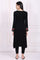 Black Embroidered A-Line Acrylic Winter Kurta