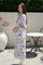 Blue Floral Printed Straight Rayon Kurta