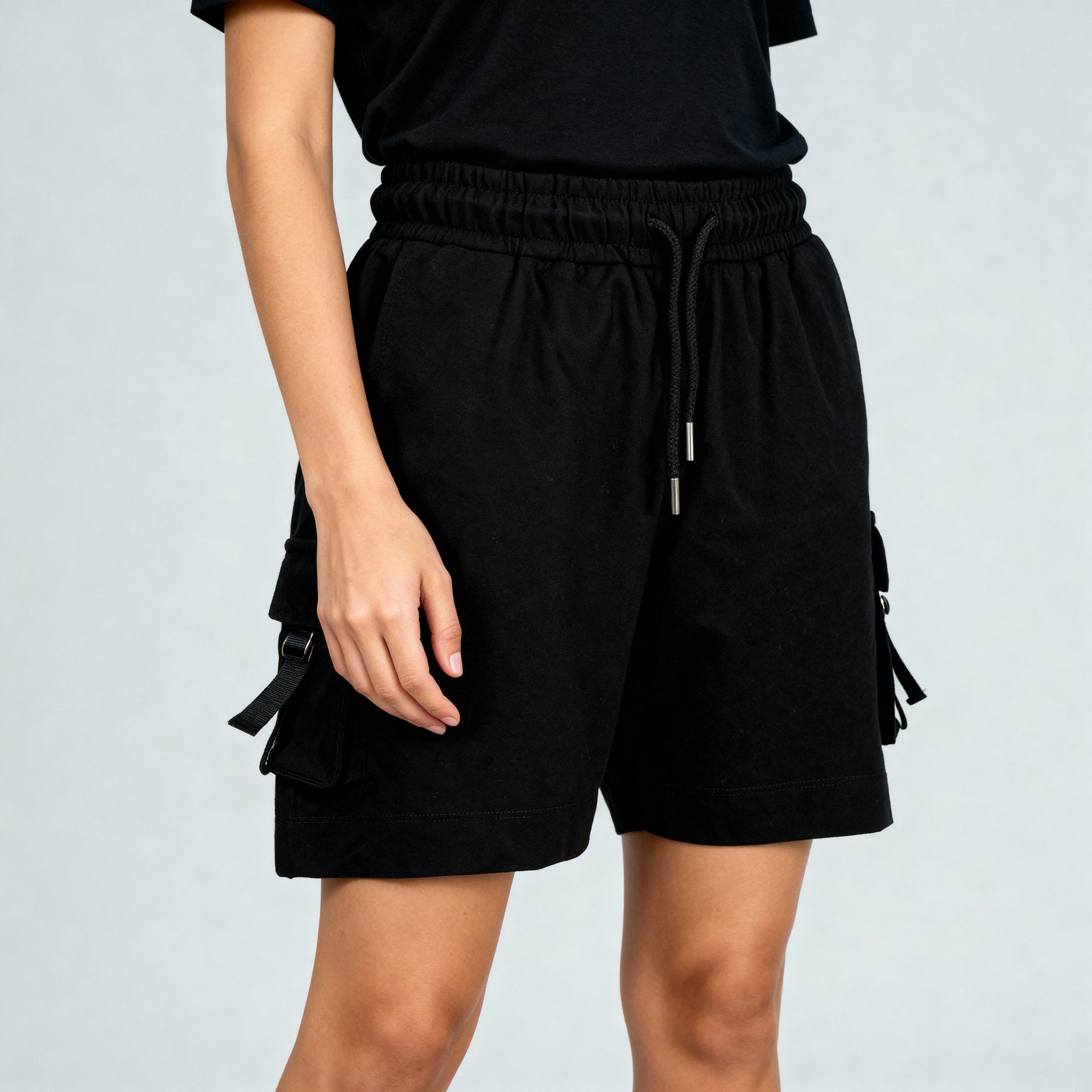 Cotton High Rise Shorts