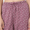 Ankle Length Straight Fit Polka Dot Lounge Pyjamas