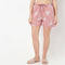 Above Knee Heart Print Lounge Shorts