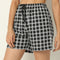 Above Knee Checkered Lounge Shorts
