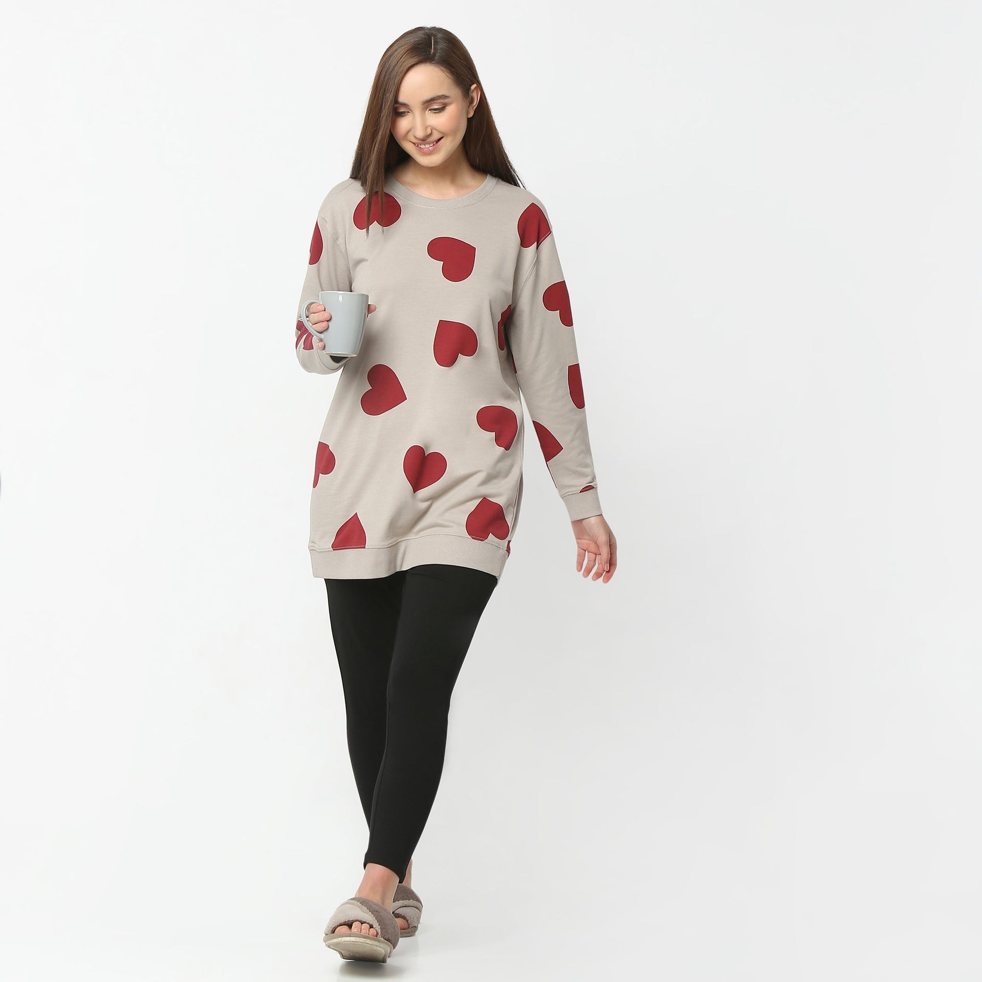 Ankle Length Mid Rise Lounge Leggings