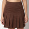 Pleated Cotton Short Skirt