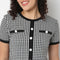 Checkered Betty Top With Front Opening