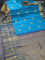 Pure kanjivaram silk saree cs blue and dual shade of maroon with allover zari checks & buttas and long zari woven border