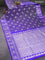 Venkatagiri silk saree dual shade of blue and royal blue with peacock & annam silver woven buttas and silver zari woven annam border