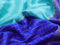 Pure mysore silk saree teal blue and royal blue with half & half style and zari woven border