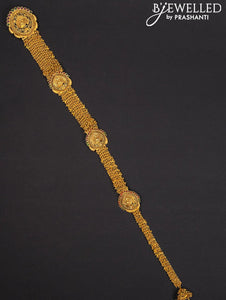 Antique jada billai with kemp stones and golden beads hanging