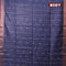 Bamboo silk saree blue with allover thread weaves and sequin work pallu