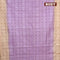 Bamboo silk saree mild purple and sandal with allover thread weaves in borderless style