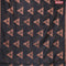 Banarasi cotton saree black with copper zari woven buttas and piping border