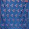 Banarasi cotton saree cs blue with copper zari woven buttas and piping border