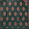 Banarasi cotton saree dark green with copper zari woven floral buttas and piping border