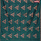 Banarasi cotton saree peacock green with copper zari woven buttas and piping border