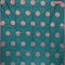 Banarasi cotton saree peacock green with copper zari woven buttas and piping border