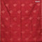 Banarasi cotton saree red with copper zari woven buttas and piping border