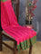 Banarasi semi crepe saree pink and green with allover zari woven buttas and zari woven border