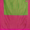 Banarasi semi silk saree green and magenta pink with allover weaves and woven border