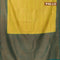 Banarasi semi silk saree yellow and dark green with allover weaves and woven border