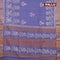 Bhagalpuri saree blue shade with leaf butta prints and zari woven border